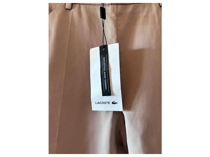 Pantalones Lacoste de algodón beige - Colección Fashion Show - vista 3