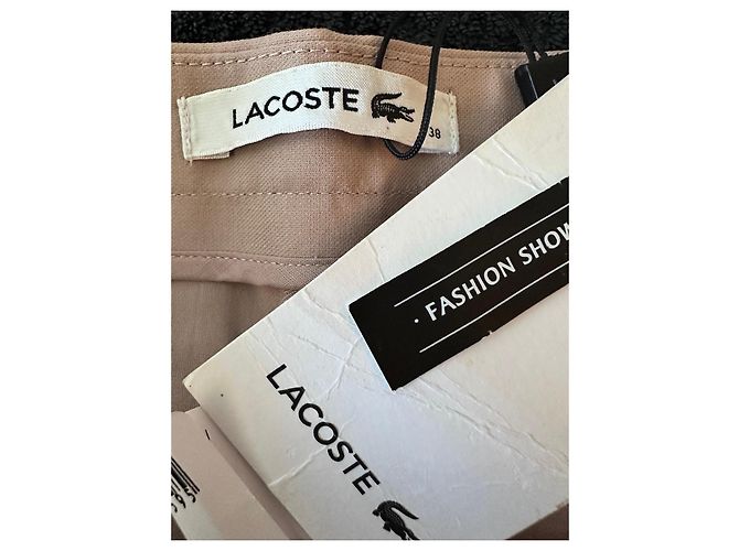 Pantalones Lacoste de algodón beige - Colección Fashion Show - vista 8