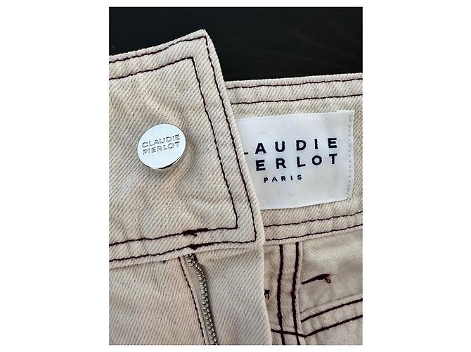 Pantalón de algodón beige Claudie Pierlot - vista 11