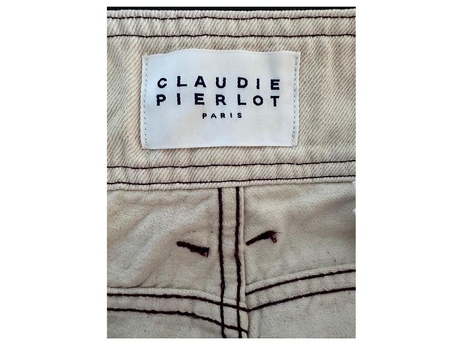 Pantalón de algodón beige Claudie Pierlot - vista 14