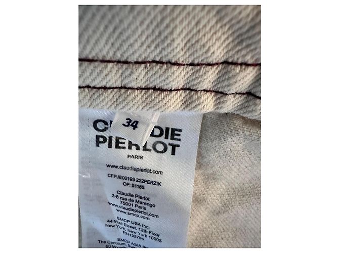 Pantalón de algodón beige Claudie Pierlot - vista 15