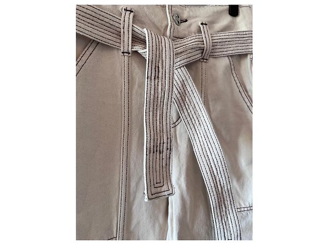 Pantalón de algodón beige Claudie Pierlot - vista 2