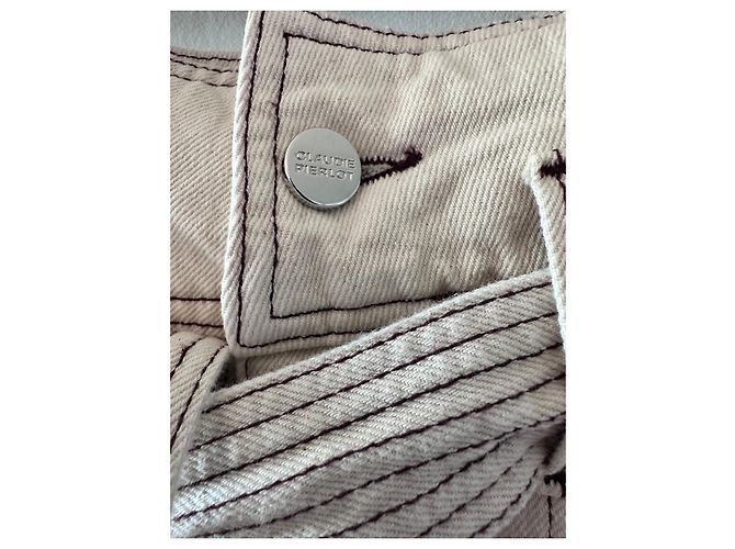 Pantalón de algodón beige Claudie Pierlot - vista 4