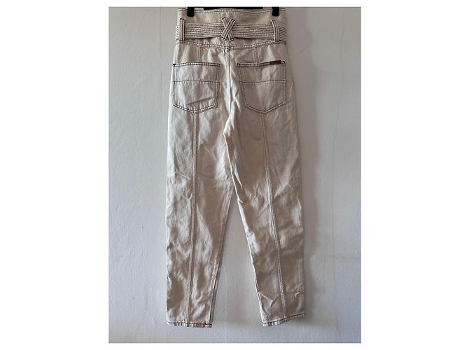 Pantalón de algodón beige Claudie Pierlot - vista 5