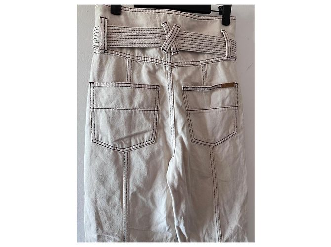 Pantalón de algodón beige Claudie Pierlot - vista 6