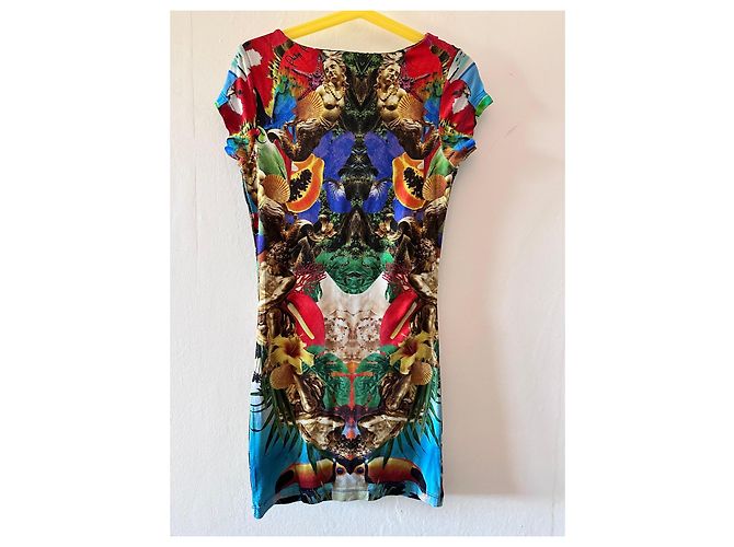 Philipp Plein Junior 10 Jahre Kleid Tropenprint Mehrfarben - Ansicht 10