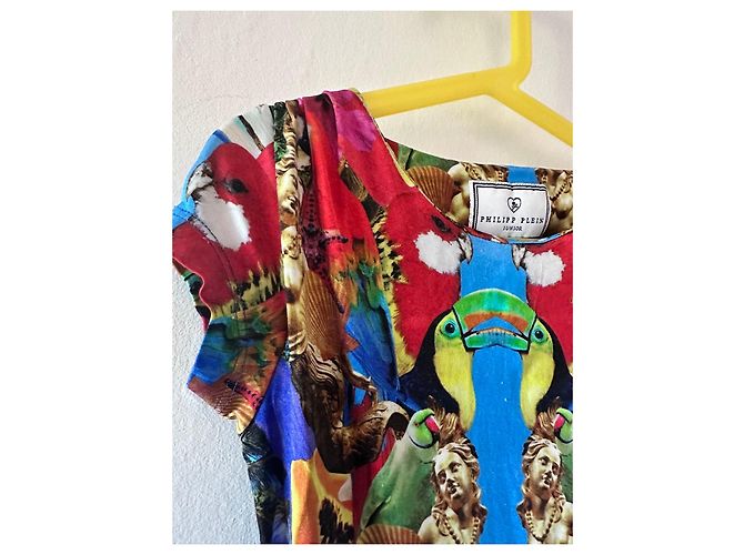 Philipp Plein Junior 10 Jahre Kleid Tropenprint Mehrfarben - Ansicht 7