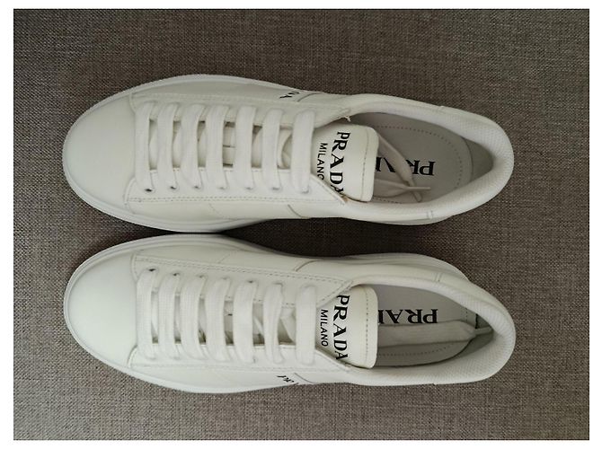 Sneakers Prada in pelle bianca Bianco - vista 13
