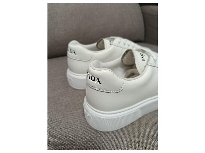 Sneakers Prada in pelle bianca Bianco - vista 14