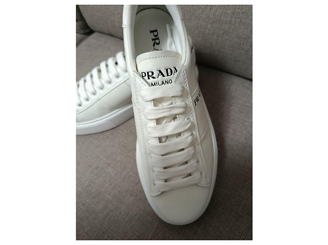 Sneakers Prada in pelle bianca Bianco - vista 18