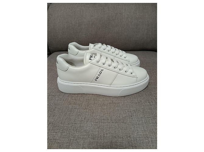 Sneakers Prada in pelle bianca Bianco - vista 2