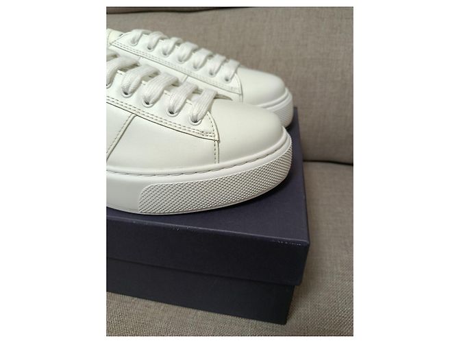 Sneakers Prada in pelle bianca Bianco - vista 4