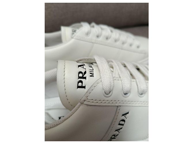 Sneakers Prada in pelle bianca Bianco - vista 6