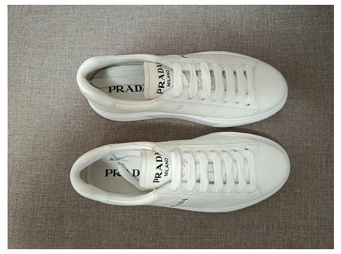 Sneakers Prada in pelle bianca Bianco - vista 7
