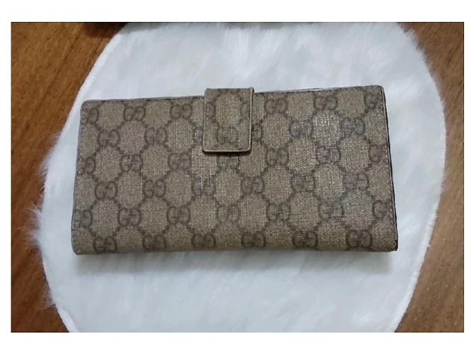 Gucci GG Supreme Monogramm Geldbörse Braun - Ansicht 2