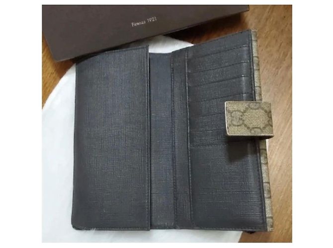 Gucci GG Supreme Monogramm Geldbörse Braun - Ansicht 3