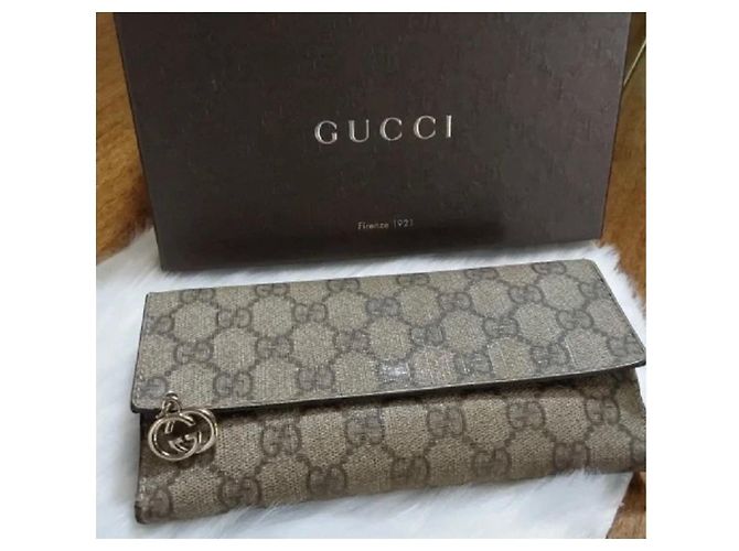 Gucci GG Supreme Monogramm Geldbörse Braun - Ansicht 5