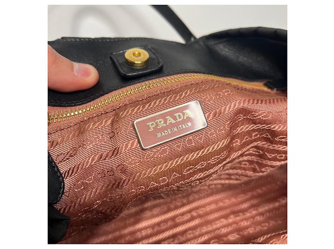 Borsa Prada Tessuto Fiocco in Nylon Nera Nero - vista 5