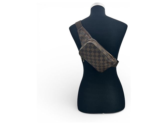 Louis Vuitton Geronimo Einflügel-Rucksack aus Damier Ebene Canvas Braun - Ansicht 2