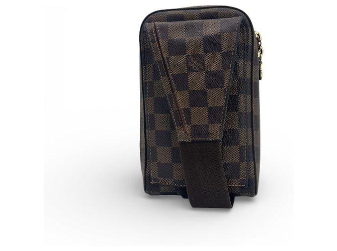 Louis Vuitton Geronimo Einflügel-Rucksack aus Damier Ebene Canvas Braun - Ansicht 3