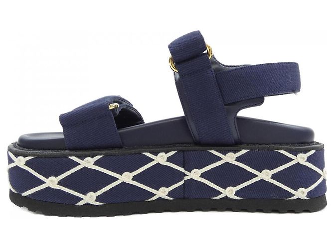 Sandali Louis Vuitton Sunset Line Blu Blu navy - vista 2