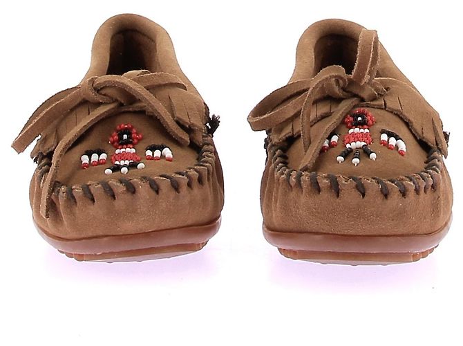 Minnetonka Mocassini in scamosciato marrone - vista 4