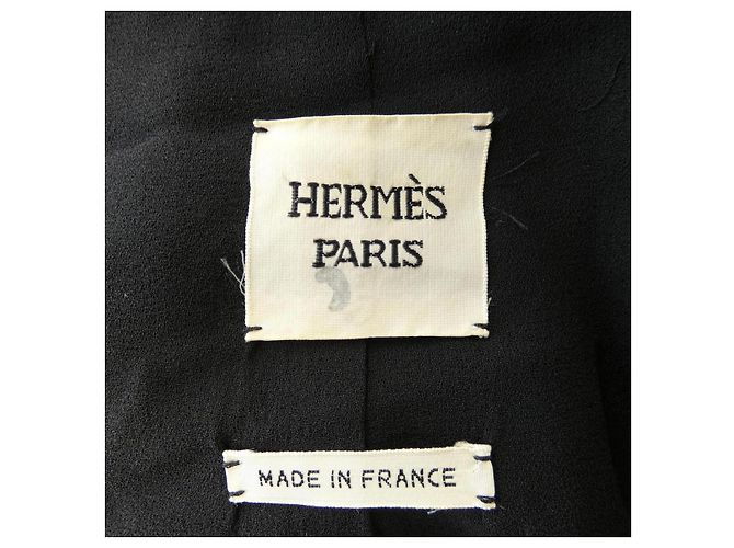 Hermès Giacca in seta Hermes 40 Nero - vista 4