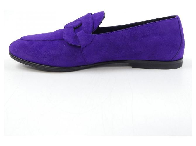 Hermès Hermes Lederschuhe Lila - Ansicht 2