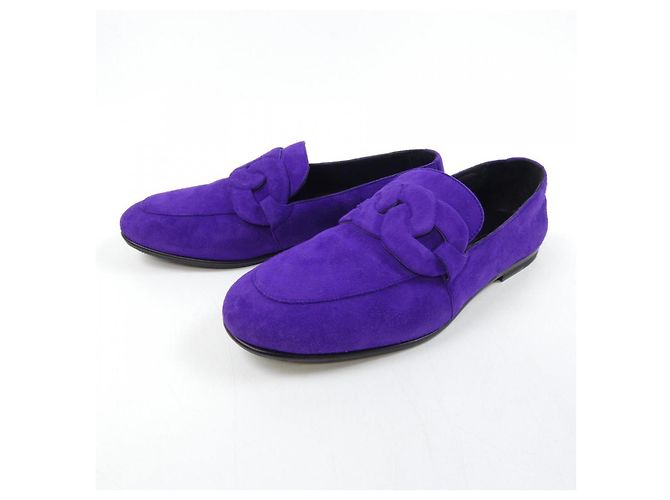 Hermès Hermes Lederschuhe Lila - Ansicht 3