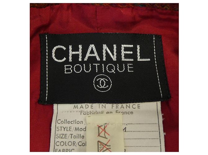 Chaqueta de mezcla de cachemira Chanel Roja - vista 4
