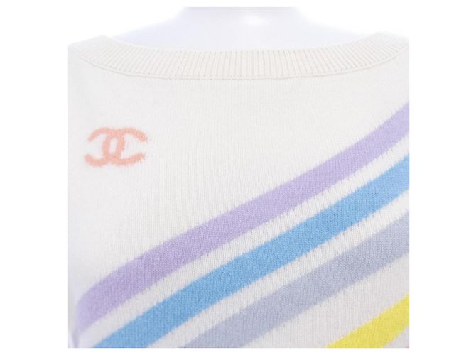 Chanel P60517K46044 Punto de cachemira Azul Beige Púrpura - vista 6