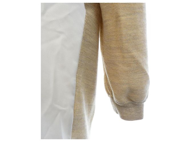Hermès Hermes Twillaine Seidenmischung Kleid Beige Grün - Ansicht 6