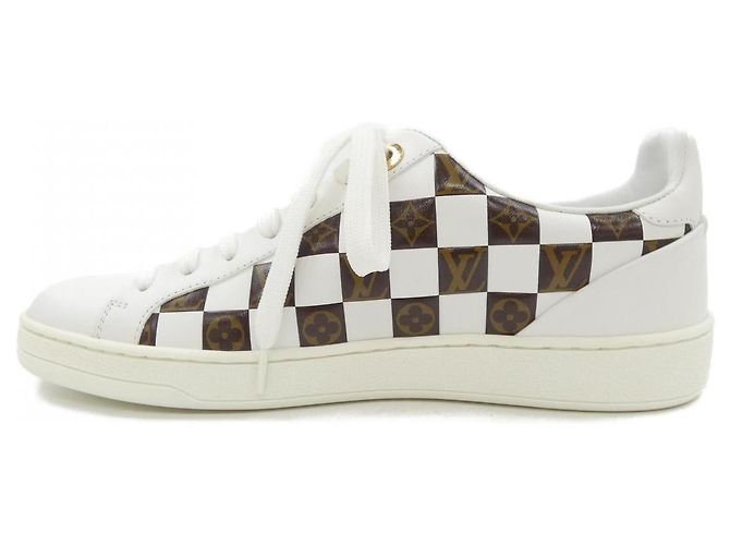 Sneakers Front Row Line Louis Vuitton Marrone Beige - vista 2