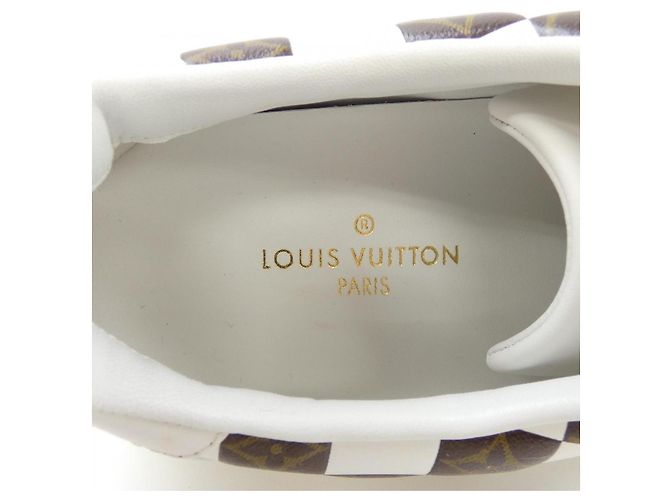 Sneakers Front Row Line Louis Vuitton Marrone Beige - vista 6