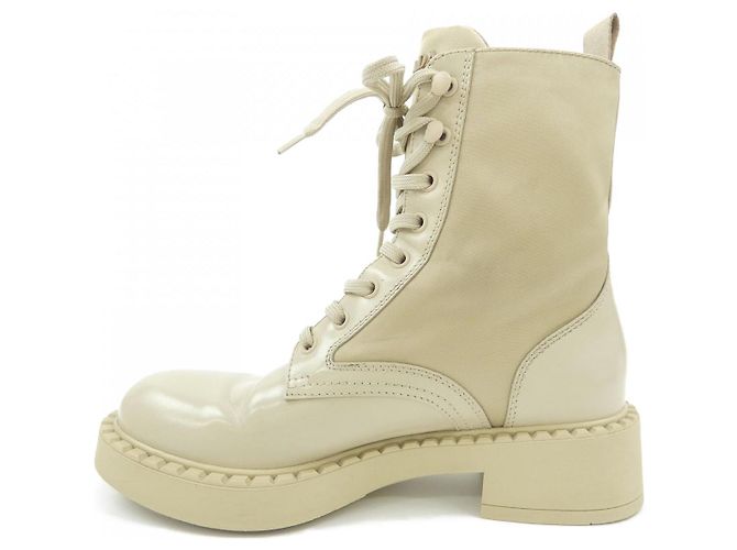 Botas Prada 3LF7 de cuero cepillado Beige - vista 2