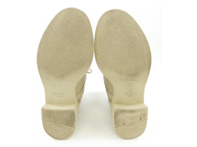 Botas Prada 3LF7 de cuero cepillado Beige - vista 4