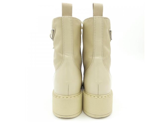 Botas Prada 3LF7 de cuero cepillado Beige - vista 5