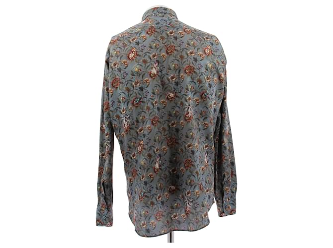 Camicia Etro floreale in cotone nera Nero - vista 2