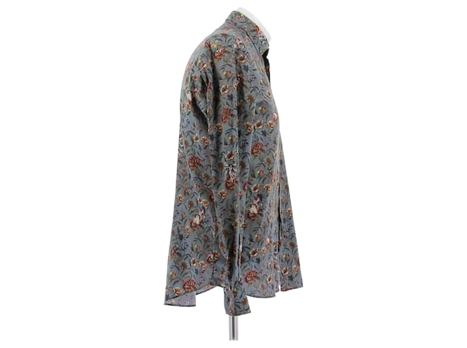 Camicia Etro floreale in cotone nera Nero - vista 4