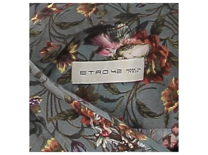 Camicia Etro floreale in cotone nera Nero - vista 5