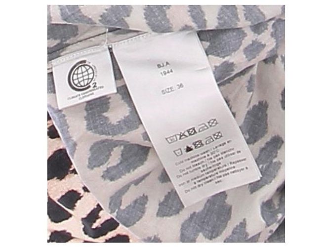 Shorts Ganni con Estampado de Leopardo Beige de Algodón - vista 6