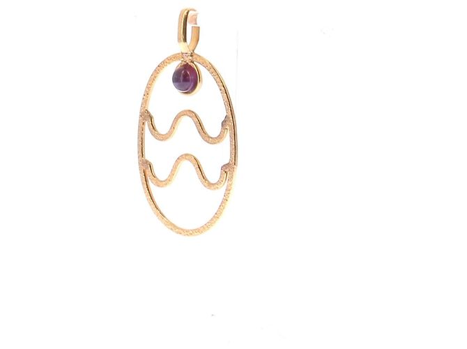 Collana con medaglione dorato Sylvia Toledano D'oro - vista 5
