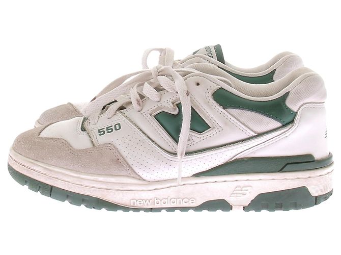 New Balance Leder-Sneaker "550" Weiß - Ansicht 3