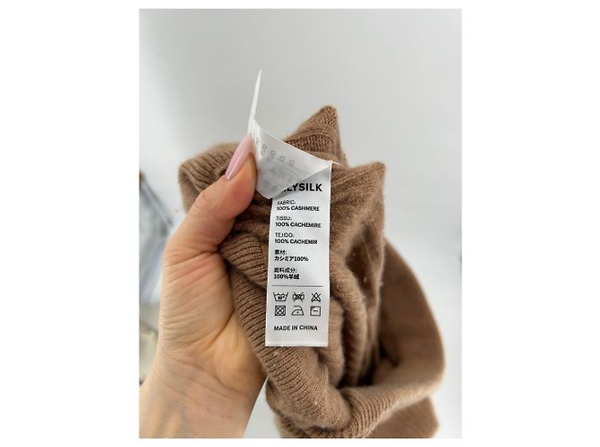 Autre Marque Pantalones de cachemira marrones LILYSILK Castaño - vista 4