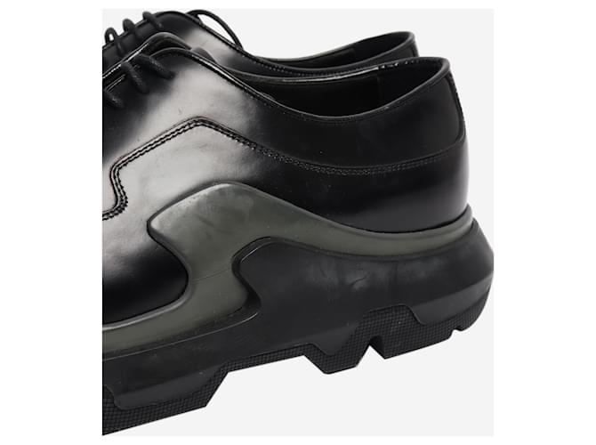 Prada Brogues nere con platform - EU 39.5 Nero - vista 3