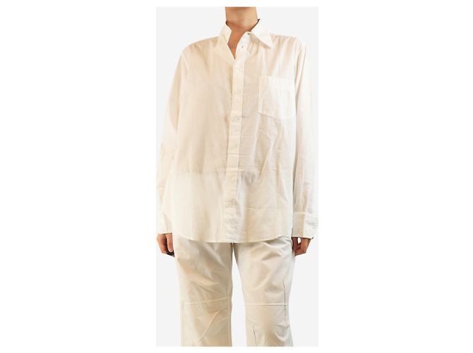 Autre Marque Chemise en coton blanc - taille M - vue 3