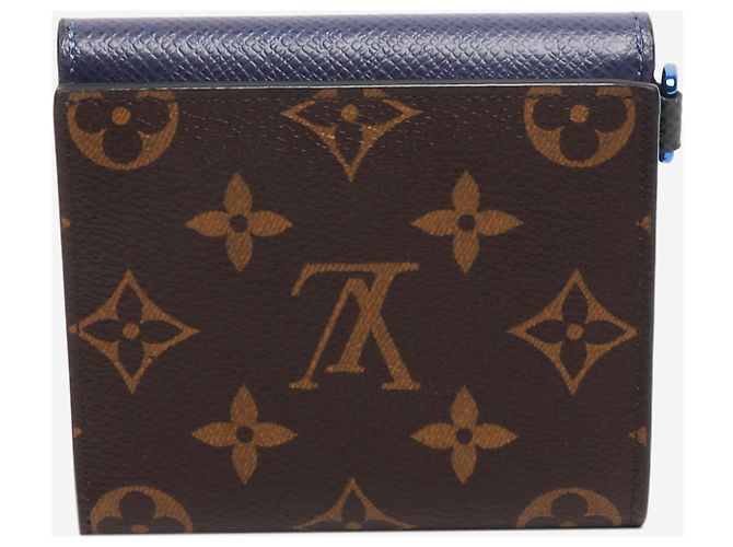 Louis Vuitton Portafoglio bifold monogramma blu e marrone - vista 2
