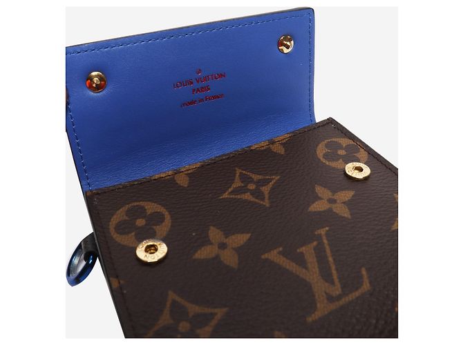 Louis Vuitton Portafoglio bifold monogramma blu e marrone - vista 3