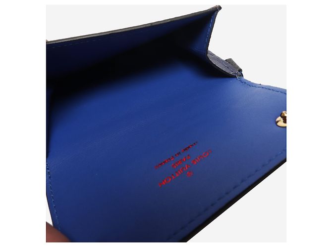 Louis Vuitton Portafoglio bifold monogramma blu e marrone - vista 4