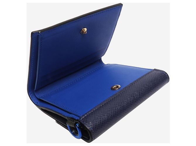 Louis Vuitton Portafoglio bifold monogramma blu e marrone - vista 5